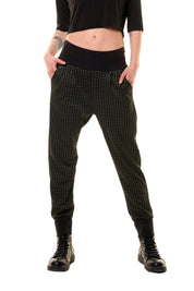 Pantalon ample rétro étoile vert