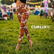 Baumwoll Leggings retro Flower