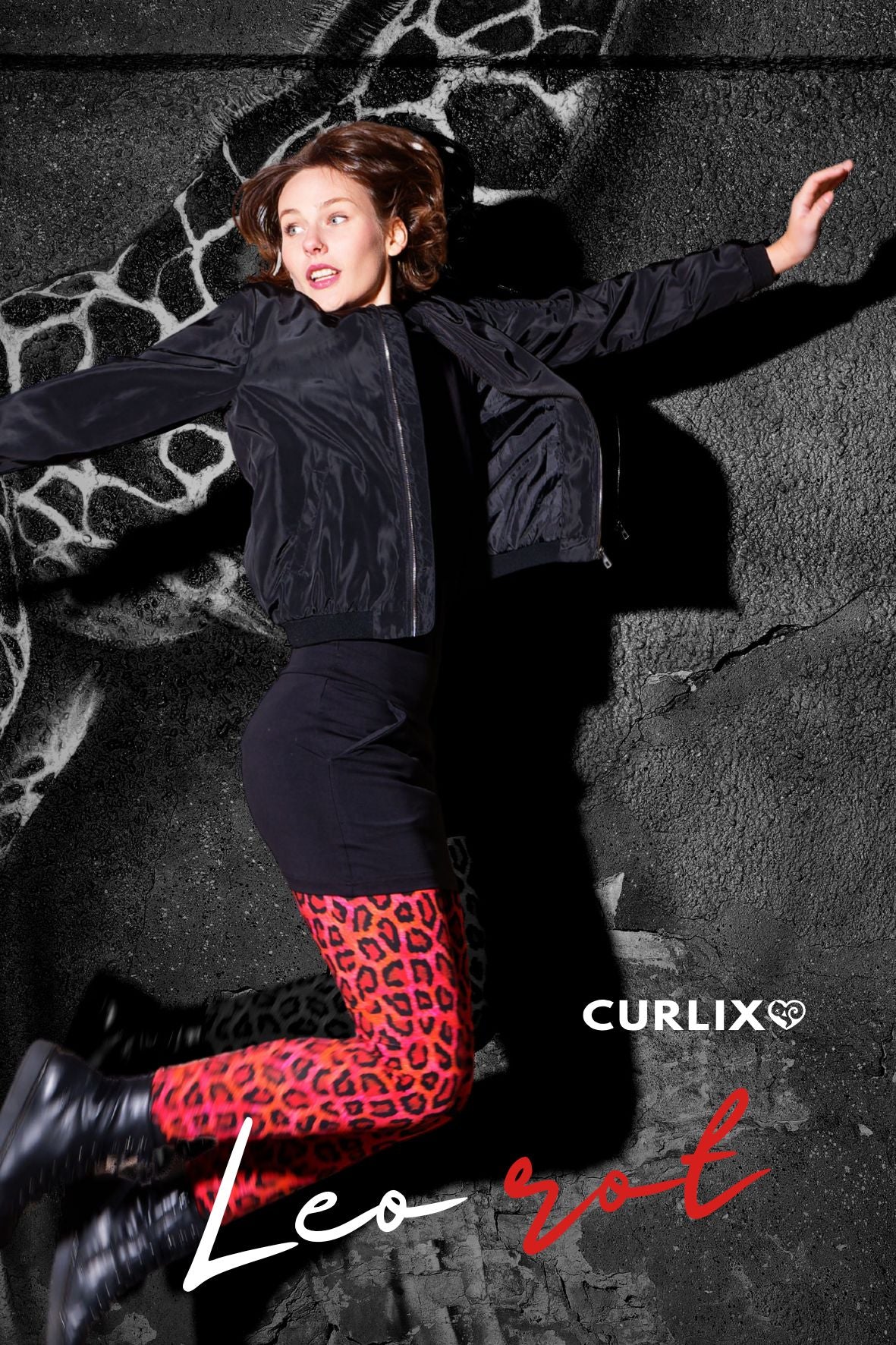 Leggings cotton smart kitty red