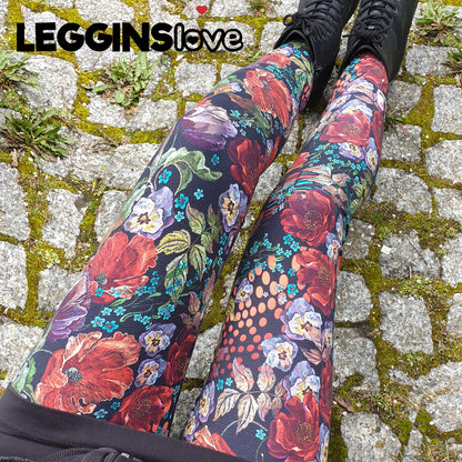 Legging coton roseraie
