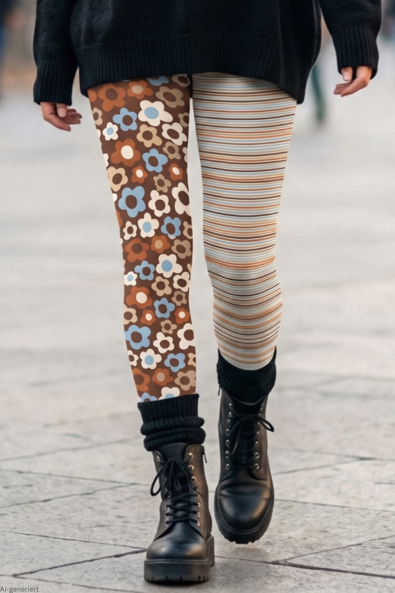 SALE Legging Katoen Harlekijn Retro Strepen