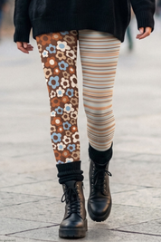 SALE Legging Katoen Harlekijn Retro Strepen