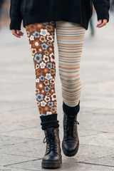 SALE Legging Katoen Harlekijn Retro Strepen