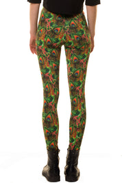 Legging en coton fleurs rétro