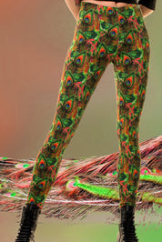 happy peacock Leggins