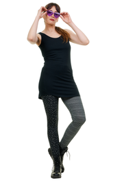 Harlekin Streifpunkt Baumwoll Leggings