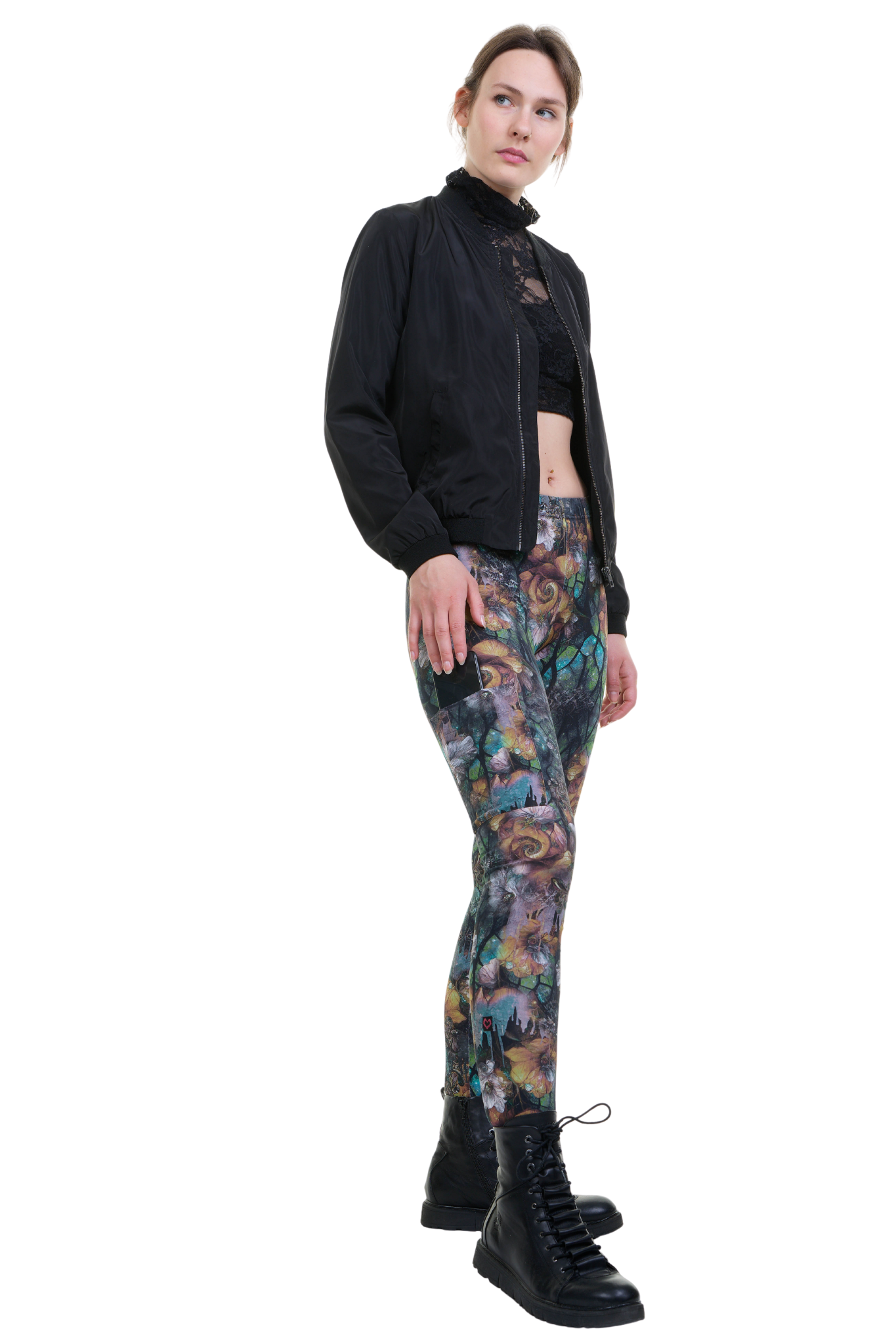 Baumwoll Leggings fantastic tasche
