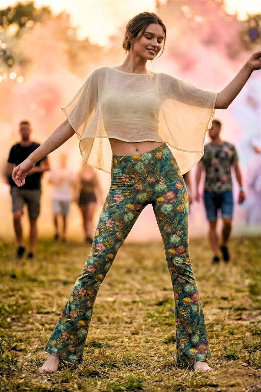 Legging évasé - Mer de fleurs