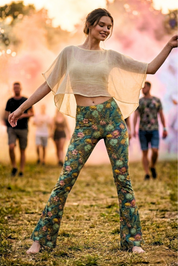 Legging évasé - Mer de fleurs