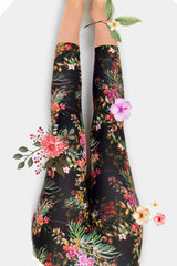 Capri Summer Leggings Flower
