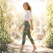 3/4 Leggings Sommer Blumenmeer