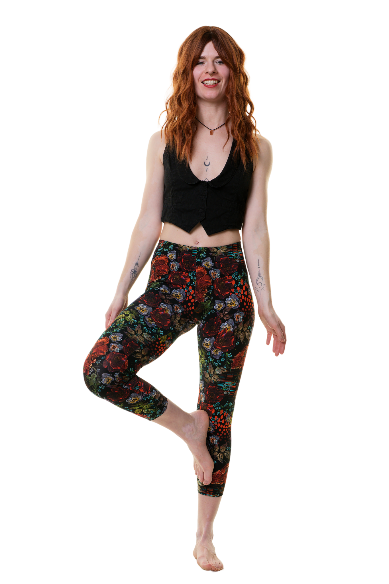3/4 leggings rose
