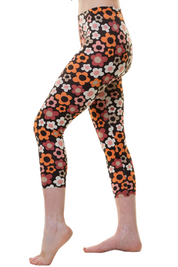 3/4 Leggings Sommer retro flower