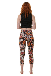 3/4 Leggings Sommer retro flower