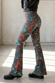 Flare Leggings - Dragon & Roses