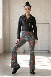 Flare Leggings - Dragon & Roses