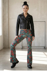 Flare Leggings - Dragon & Roses