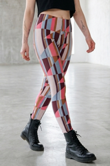 Cotton leggings, night meadow