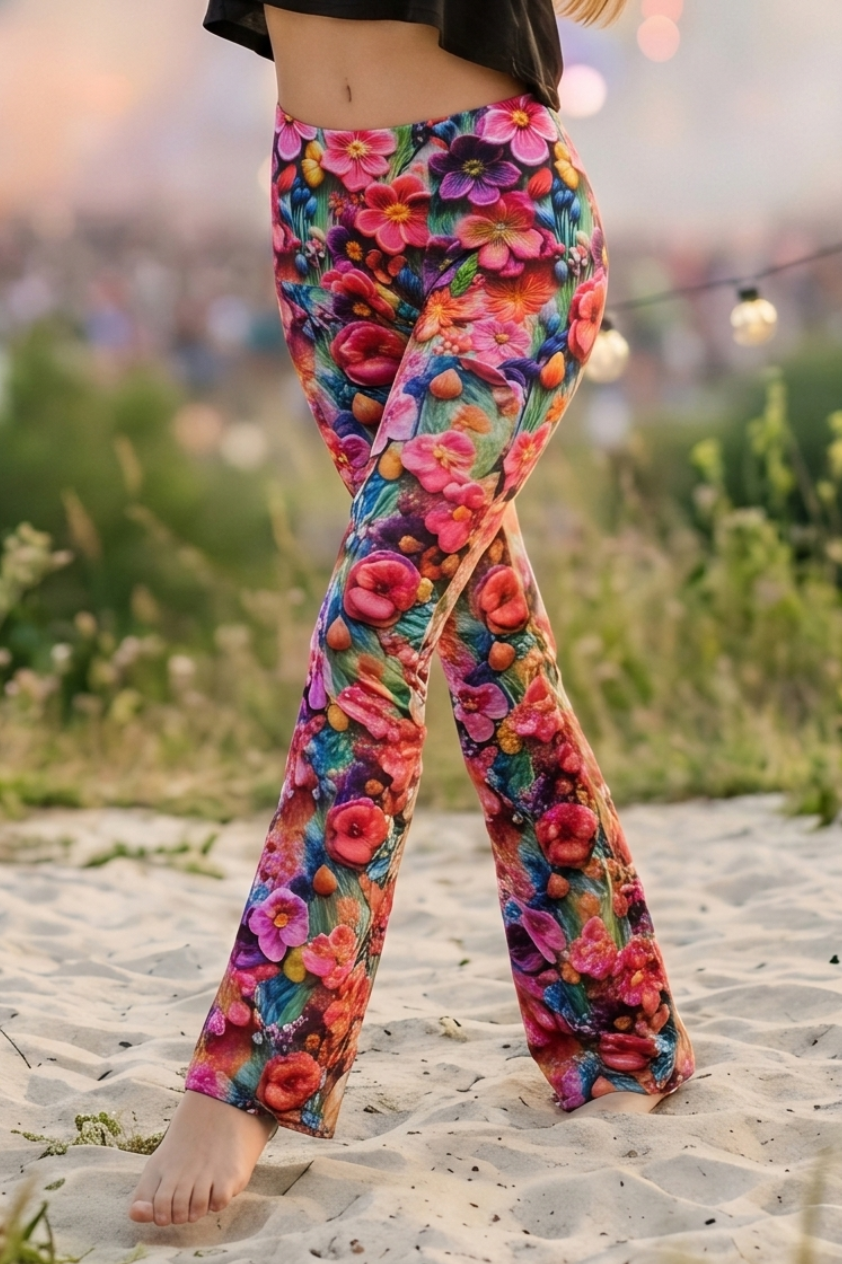 Flared Leggings - blossom wonderland