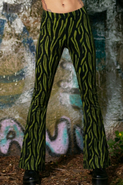 Winter Flare Leggings - Zebra Oliv