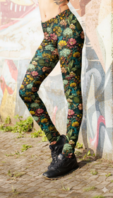 Leggins Baumwolle Blumenmeer