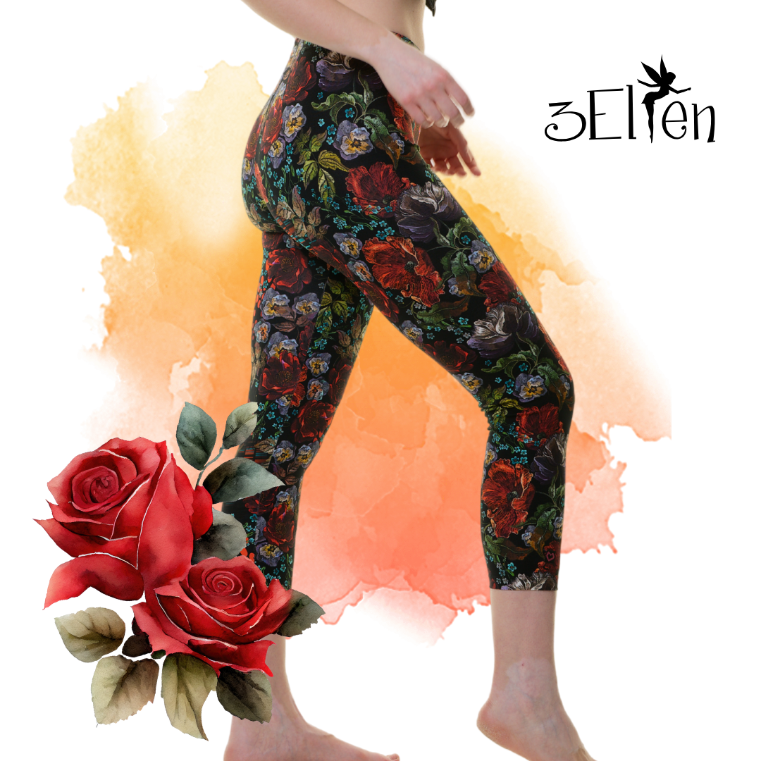3/4 leggings rose