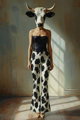 Flare Leggings - Cow Dance