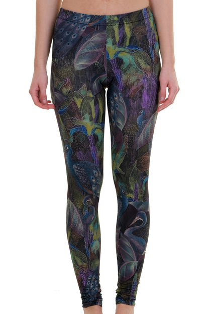 Cotton leggings mystic peacock