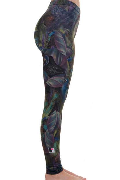 Cotton leggings mystic peacock