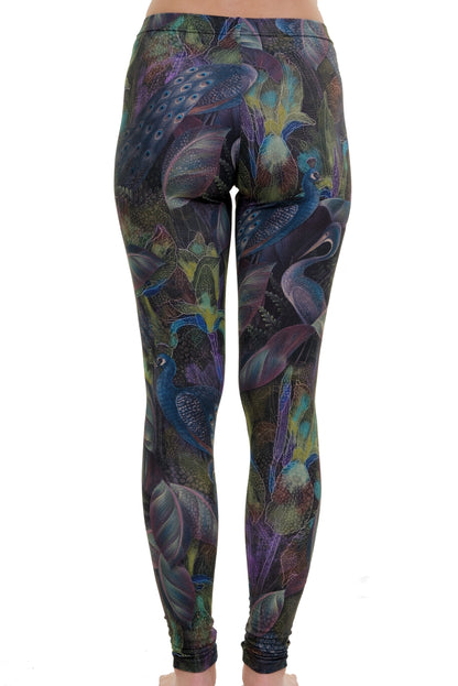 Cotton leggings mystic peacock