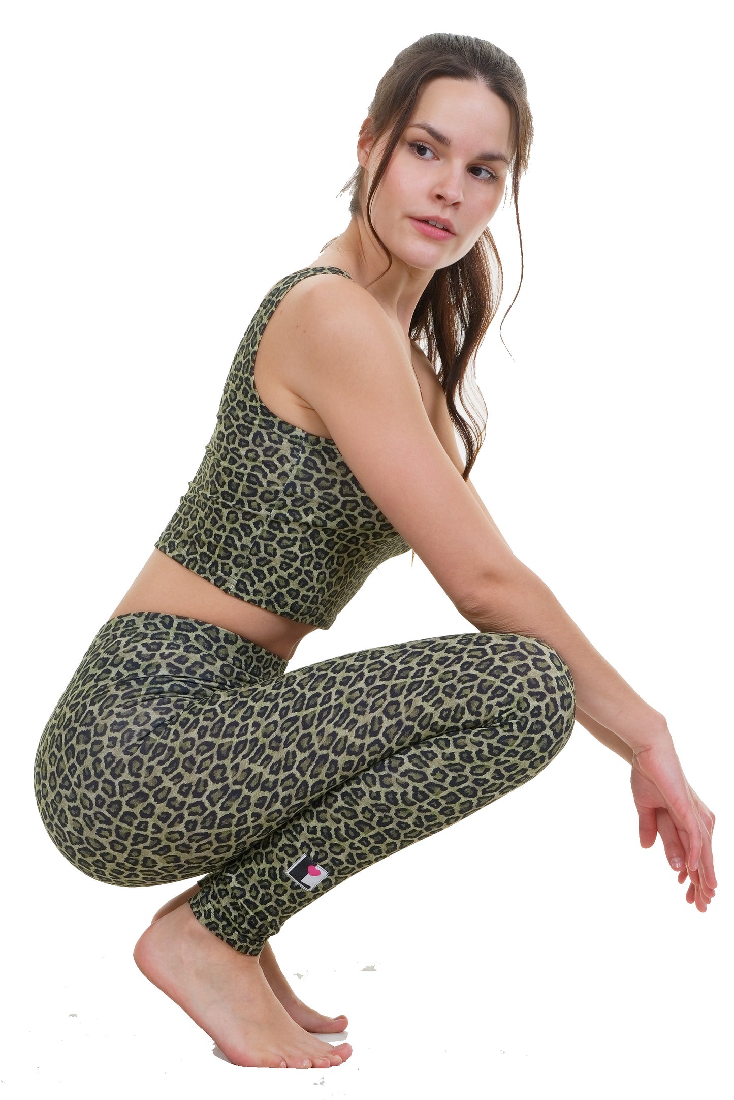 Leggings Baumwolle fesche Mieze oliv