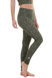 Leggings Baumwolle fesche Mieze oliv - XXS