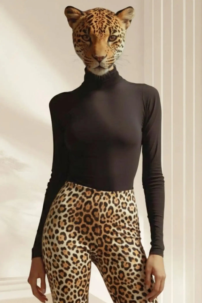 Damen Leggings mit Leopardenmuster, nachhaltige Mode, auffälliges Design