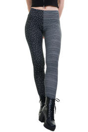 Baumwoll Leggings Harlekin Streifpunkt