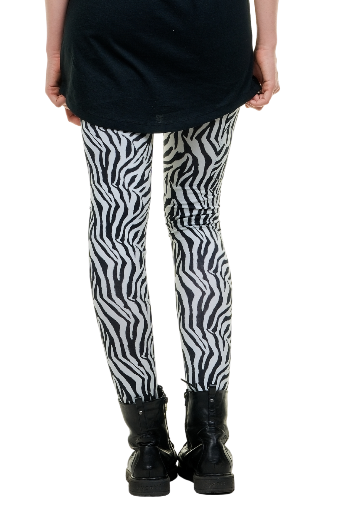 Baumwoll Leggings zebra tasche