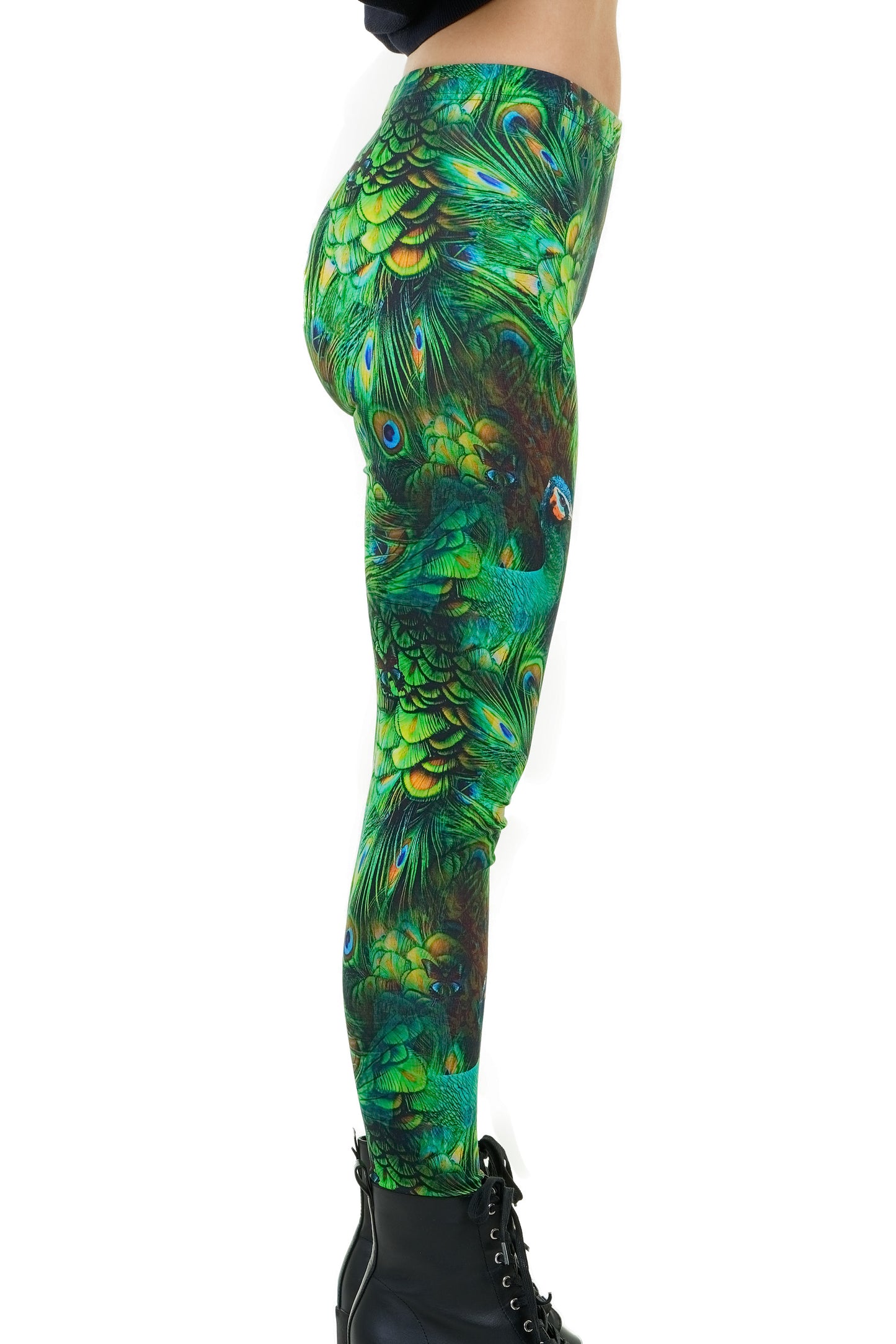 Baumwoll Leggins Pfau