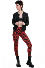 Leggings Baumwolle fesche Mieze rot