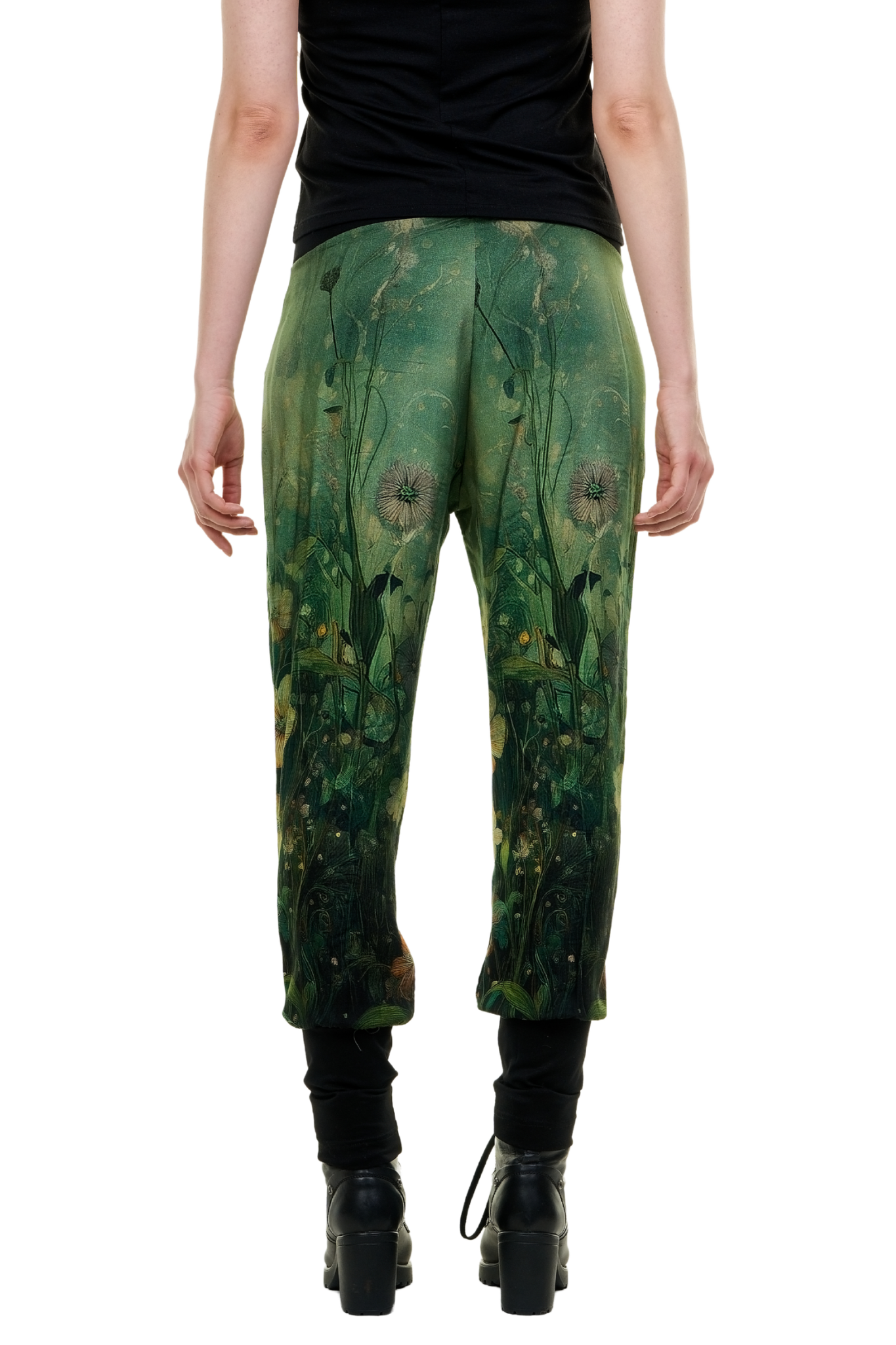Pantalon baggy lilas léger pour femme – Pantalon d'été en tissu de chemisier Mythenwiese