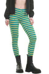 Leggings en coton à étoiles et rayures