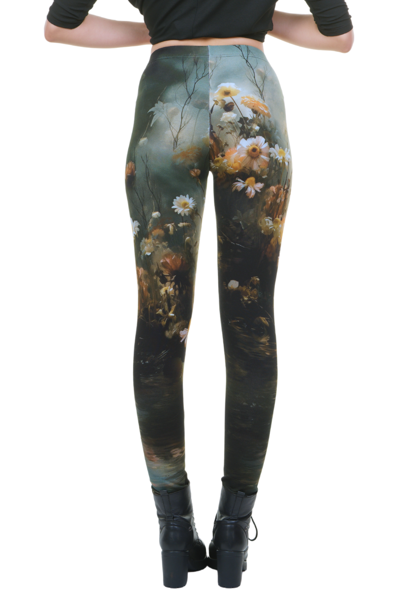 Winterleggings Teichrose aus Baumwolle, Rückansicht