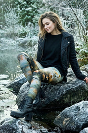 Warme Leggings Damen Teichrose, fair genäht in Berlin