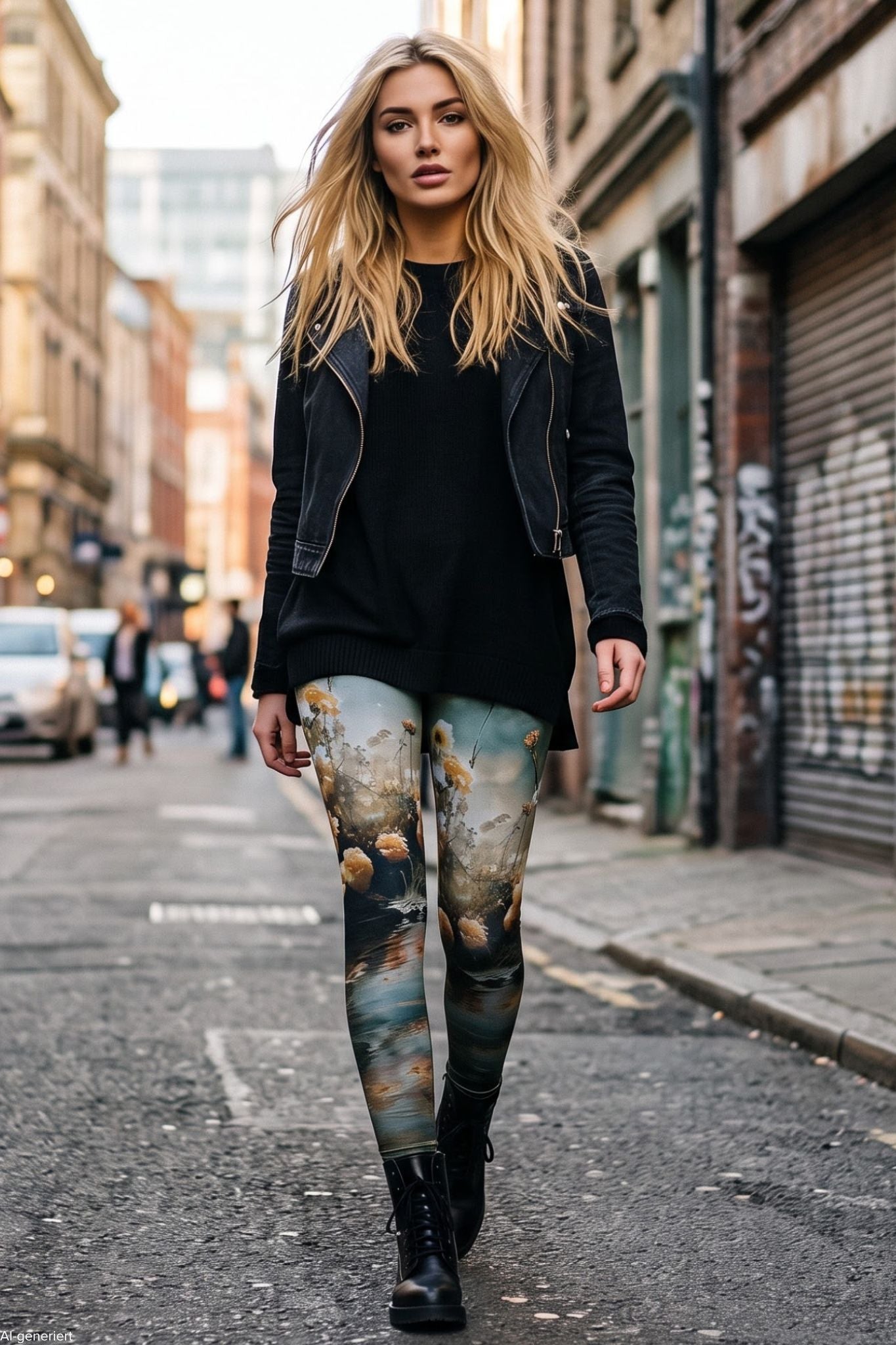 cool days Leggings Teichrose im Herbstoutfit