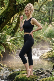 Capri summer leggings black