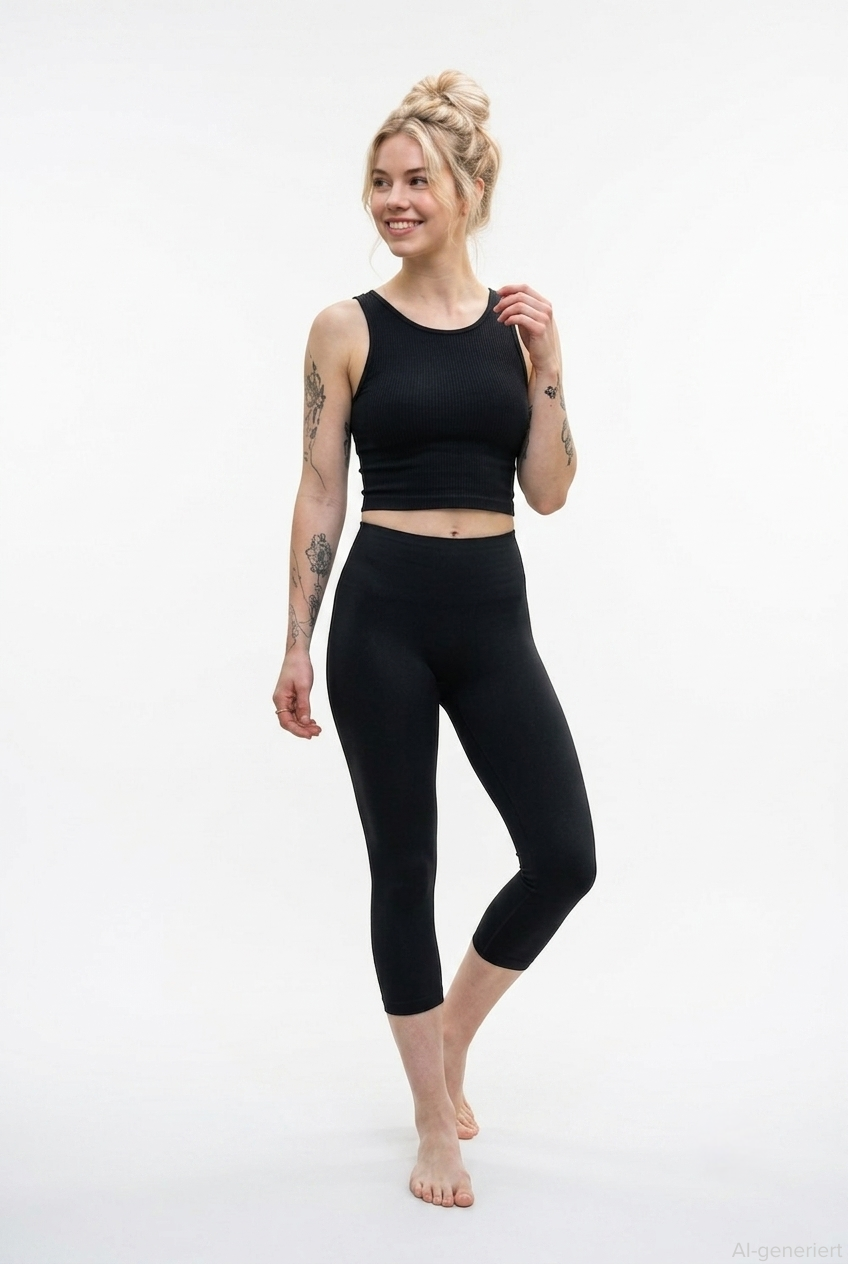 Capri summer leggings black