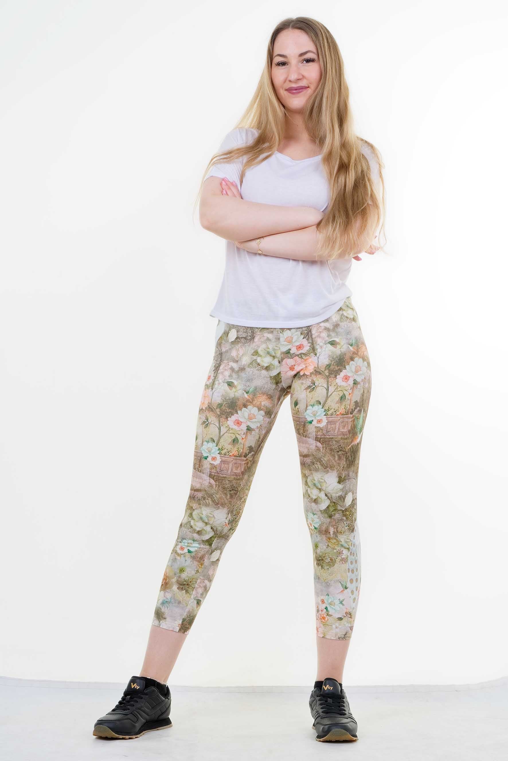 Sommer Capri Leggings Garten Eden