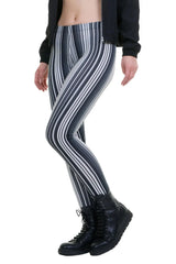 Leggings en coton à rayures classiques
