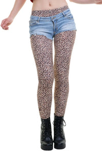 Legging hippe poes bruin katoen - XS
