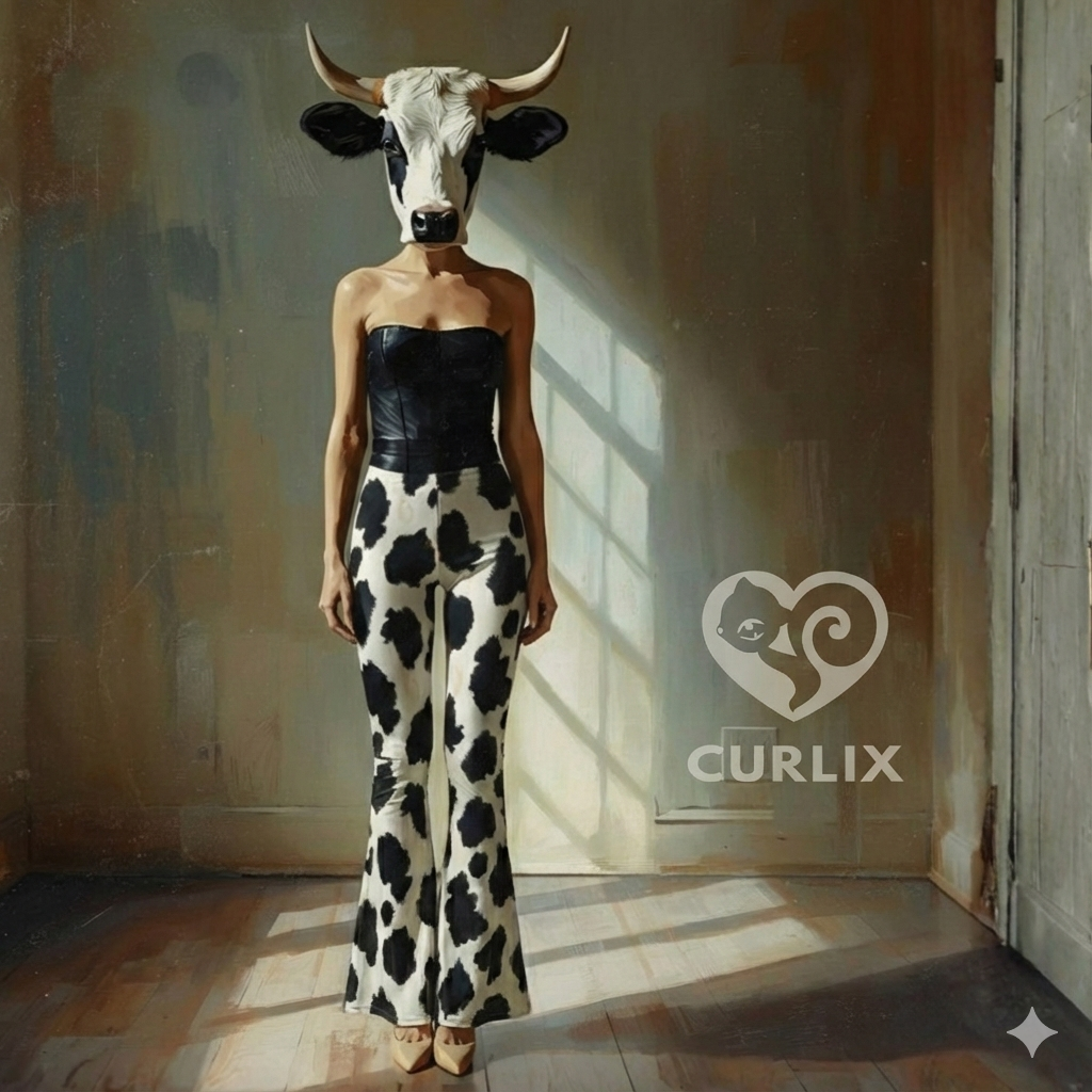 Flare Leggings - Cow Dance