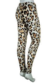 Leggings en coton pour journées fraîches, style rétro fleuri olive