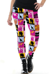 cool days leggings cotton animal art